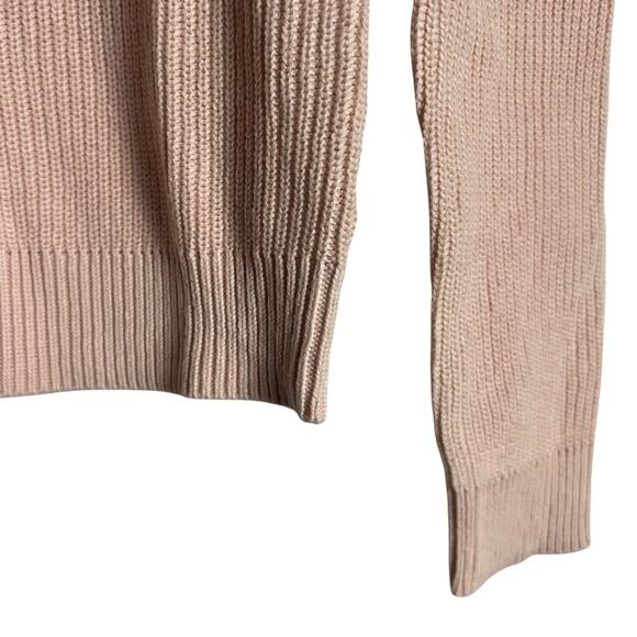 Cabi 3357 Blush Pink Ribbed Knit Lace Up Button Front Cardigan Sweater Size S - Picture 9 of 13